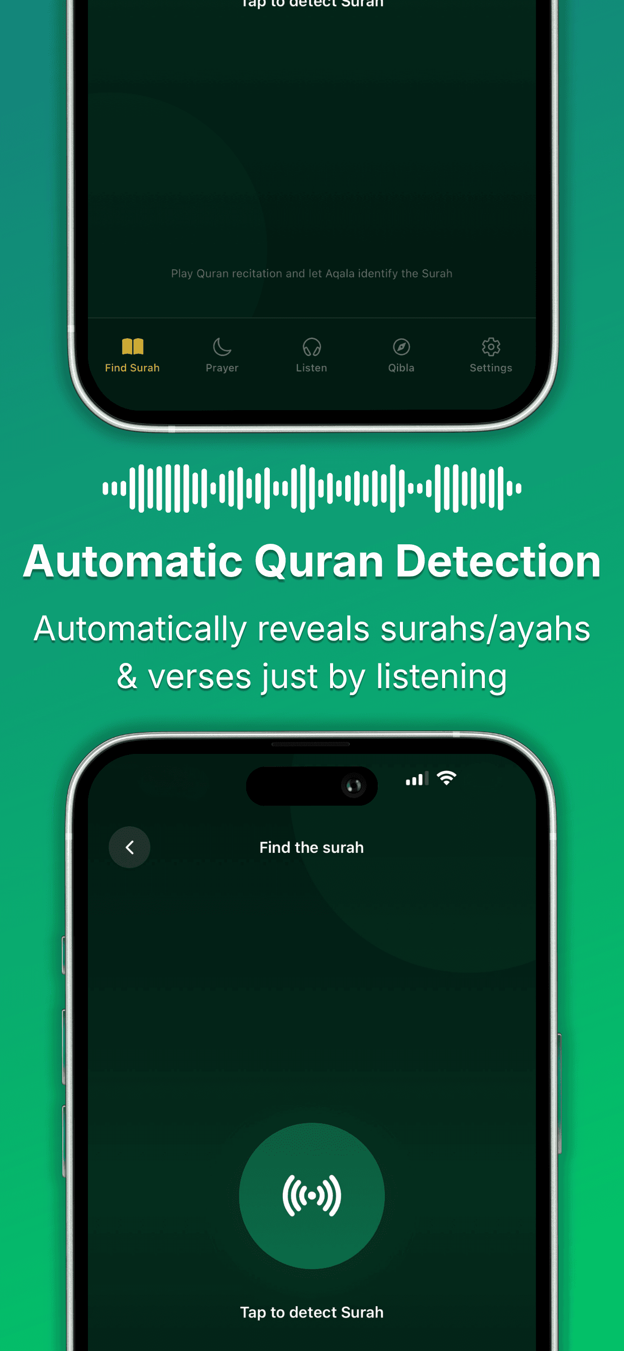 Aqala Automatic Quran Detection — surahs and ayahs identified just by listening